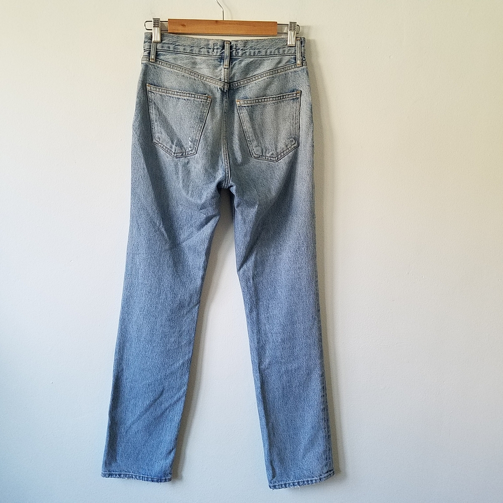 Agolde Lana Straight Legs Jeans Button Fly in Riptide Size 24 - Picture 5 of 16